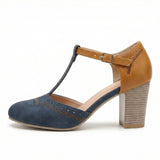Leather Heel Shoes Slip On Balance Support Office Formal Women Party Shoes