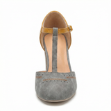 Leather Heel Shoes Slip On Balance Support Office Formal Women Party Shoes