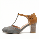 Leather Heel Shoes Slip On Balance Support Office Formal Women Party Shoes