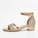 Block Heel Sandals Open Toe Ankle Strap Party Dress Shoes for Women - Mateo & Eliana