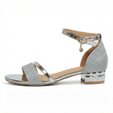 Block Heel Sandals Open Toe Ankle Strap Party Dress Shoes for Women - Mateo & Eliana