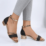 Block Heel Sandals Open Toe Ankle Strap Party Dress Shoes for Women - Mateo & Eliana