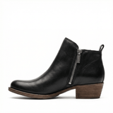 Chelsea Ankle Boots Vintage Style Side Zipper Slip-On Round Toe Low Heel - Mateo & Eliana
