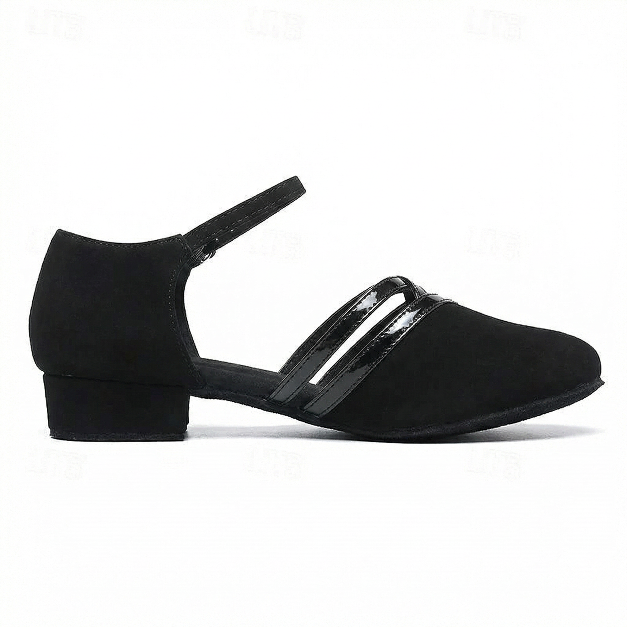 Women's dance sandals with ankle strap and stable block heel
