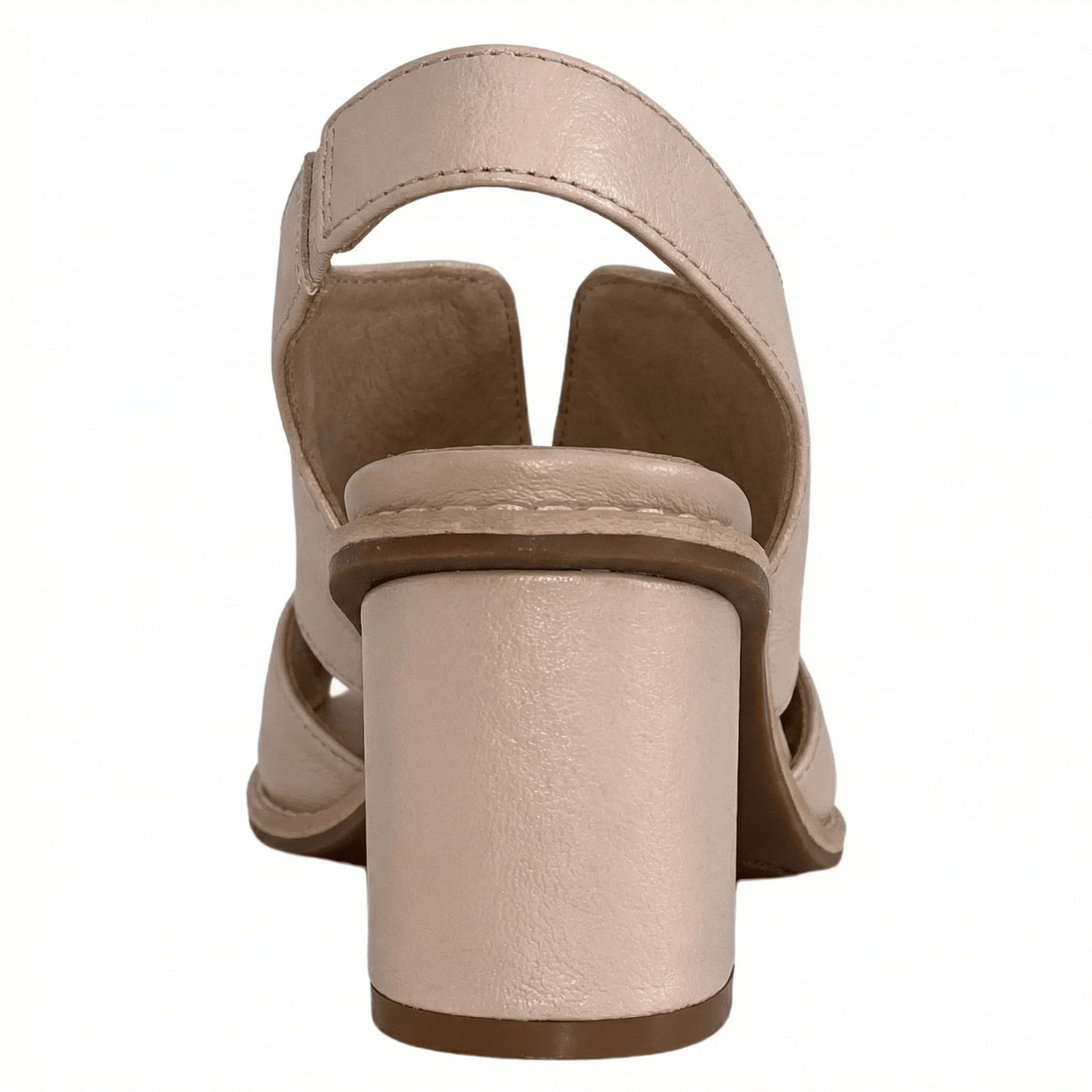 Leather Heeled Sandals with Comfort Footbed, Non-Slip Sole, Buckle Strap - Mateo & Eliana
