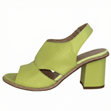Leather Heeled Sandals with Comfort Footbed, Non-Slip Sole, Buckle Strap - Mateo & Eliana
