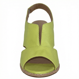 Leather Heeled Sandals with Comfort Footbed, Non-Slip Sole, Buckle Strap - Mateo & Eliana
