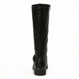 Women's leather high boots with cushioned footbed