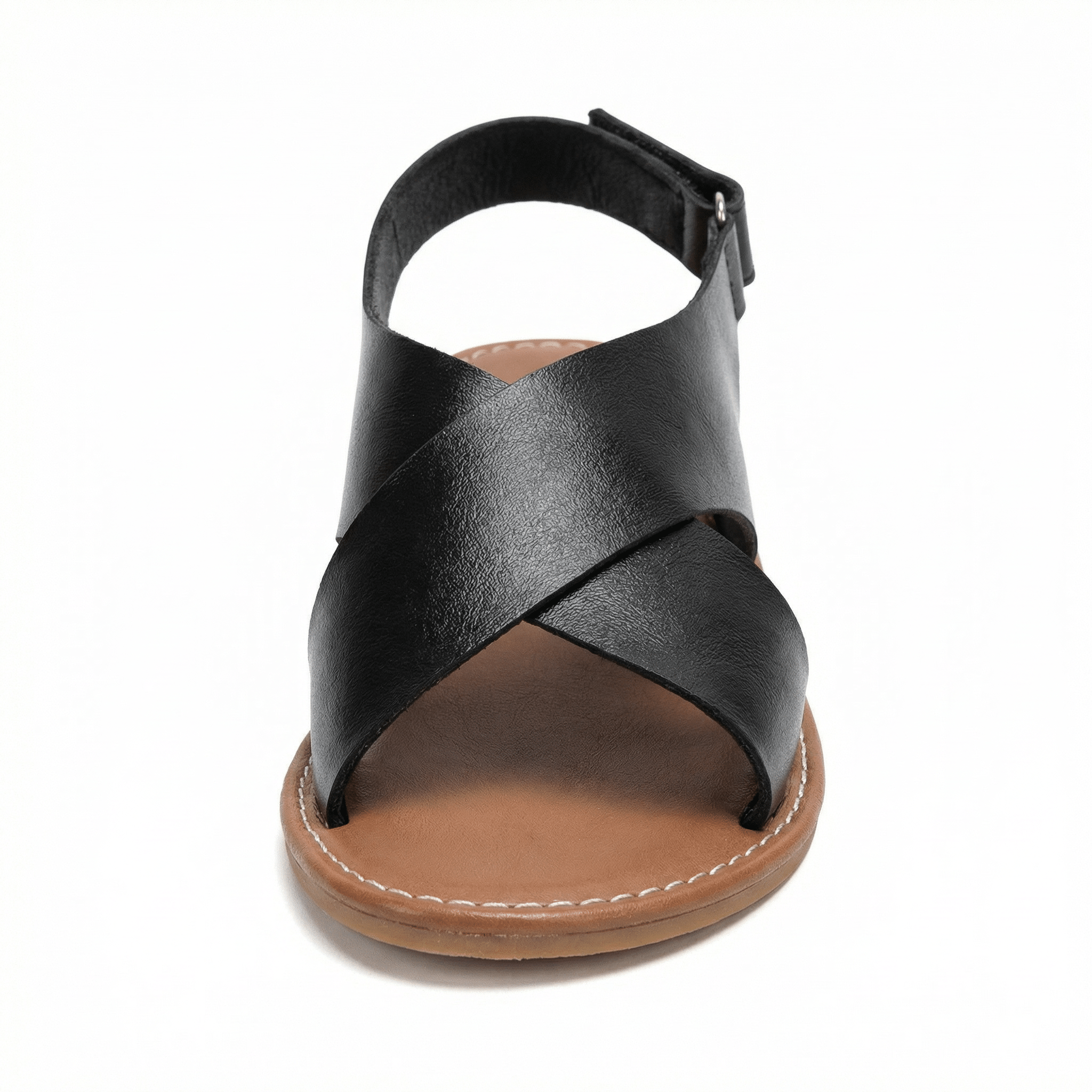 Leather Sandals Women Open Toe Flexible Sole Non-Slip Outsole Casual Summer - Mateo & Eliana