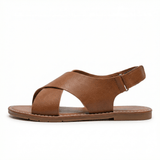 Leather Sandals Women Open Toe Flexible Sole Non-Slip Outsole Casual Summer - Mateo & Eliana