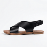 Leather Sandals Women Open Toe Flexible Sole Non-Slip Outsole Casual Summer - Mateo & Eliana