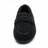 Plush Slippers Cozy Fleece Lined Slip-On Non-Slip Rubber Sole Indoor Outdoor Comfort - Mateo & Eliana