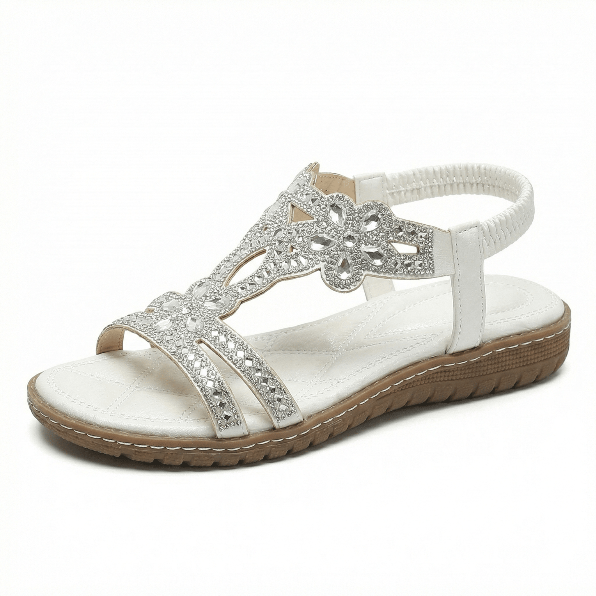 Sandals Women's Boho Flat Open Toe Arch Support Adjustable Buckle Straps - Mateo & Eliana