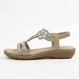 Sandals Women's Boho Flat Open Toe Arch Support Adjustable Buckle Straps - Mateo & Eliana