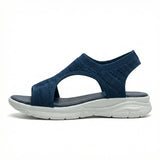Sandals Women's Knit Slip-On Cushioned Footbed Open Toe Lightweight Walking Summer - Mateo & Eliana