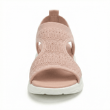 Sandals Women's Knit Slip-On Cushioned Footbed Open Toe Lightweight Walking Summer - Mateo & Eliana