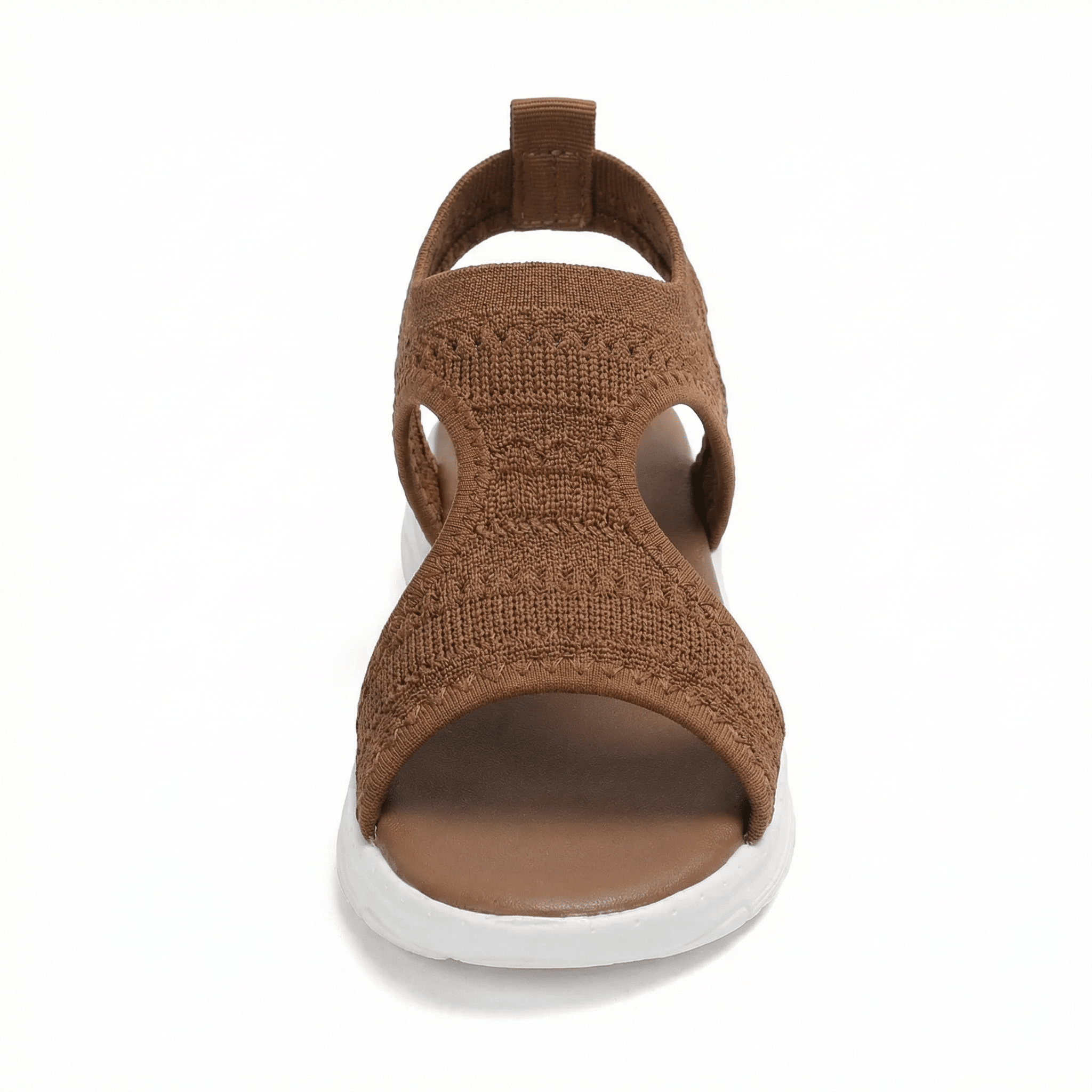 Sandals Women's Knit Slip-On Cushioned Footbed Open Toe Lightweight Walking Summer - Mateo & Eliana