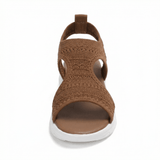 Sandals Women's Knit Slip-On Cushioned Footbed Open Toe Lightweight Walking Summer - Mateo & Eliana