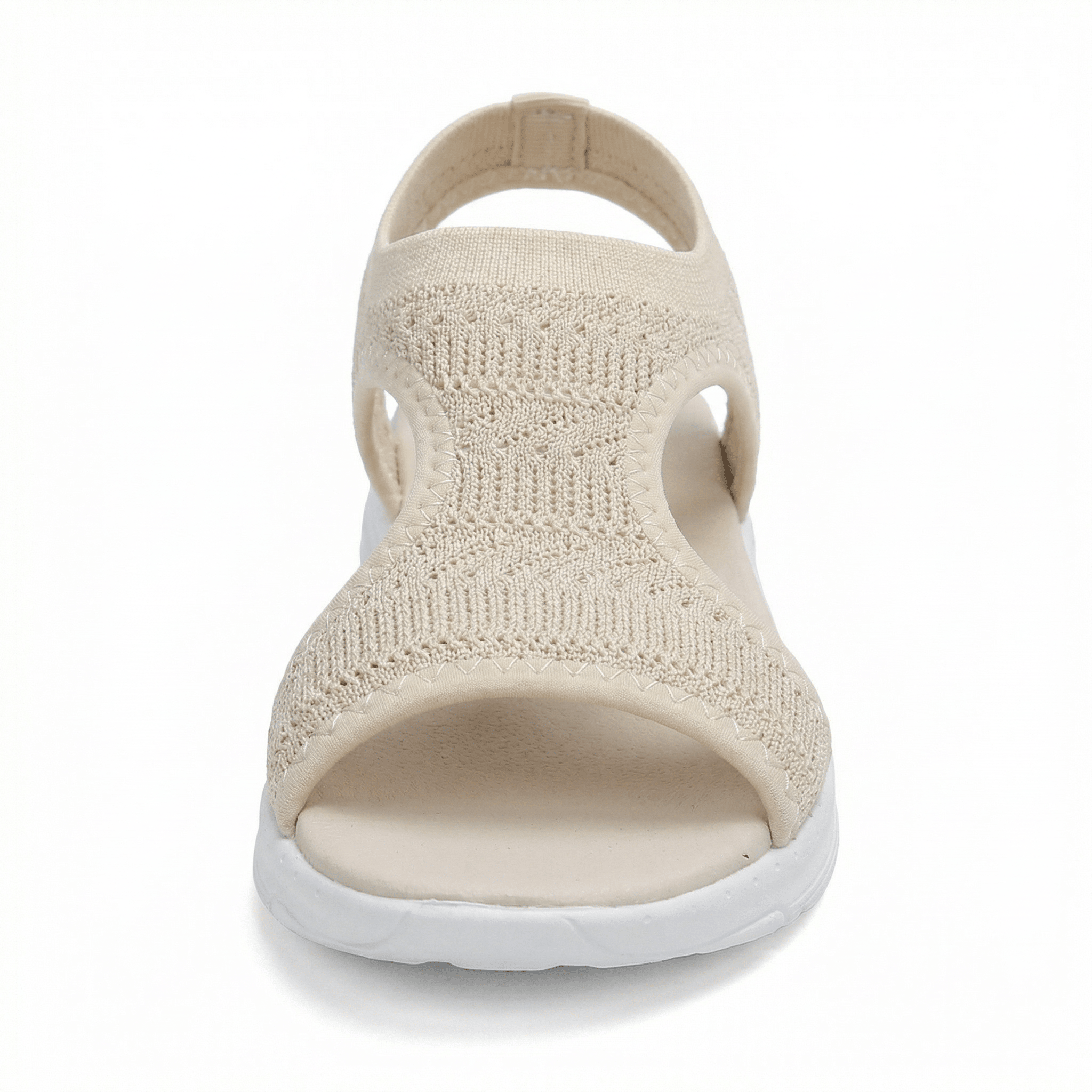 Sandals Women's Knit Slip-On Cushioned Footbed Open Toe Lightweight Walking Summer - Mateo & Eliana