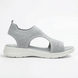 Sandals Women's Knit Slip-On Cushioned Footbed Open Toe Lightweight Walking Summer - Mateo & Eliana
