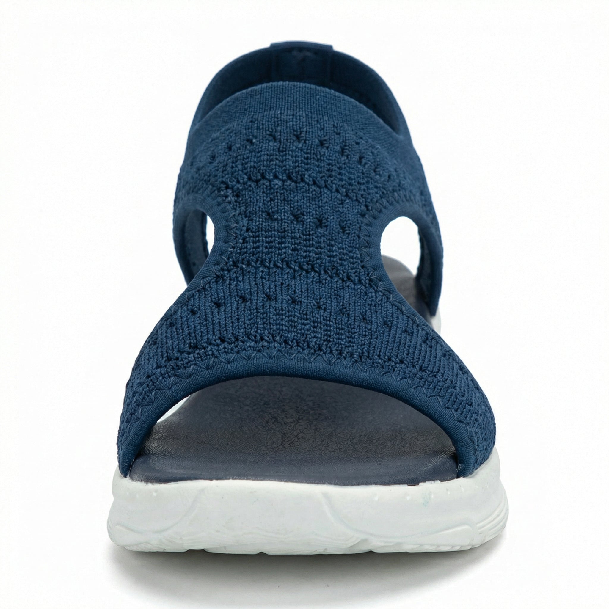 Sandals Women's Knit Slip-On Cushioned Footbed Open Toe Lightweight Walking Summer - Mateo & Eliana