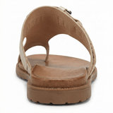 Slide Sandals Women's Vegan Leather Cushioned Footbed Slip-On Flat Summer - Mateo & Eliana