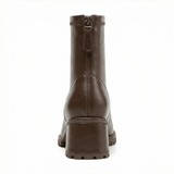Square Toe Ankle Boots Mid Block Heel Side Zipper Women's Everyday Wear - Mateo & Eliana