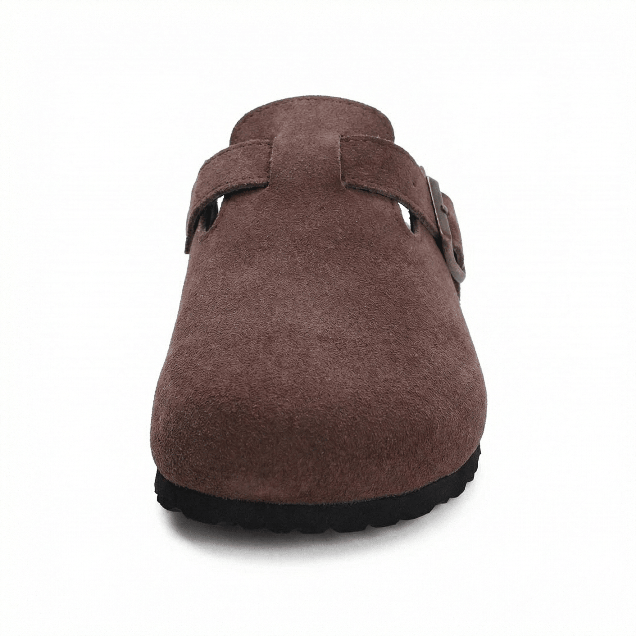 Suede Slippers Cork Footbed Adjustable Straps Slip-On Comfort Indoor Outdoor - Mateo & Eliana