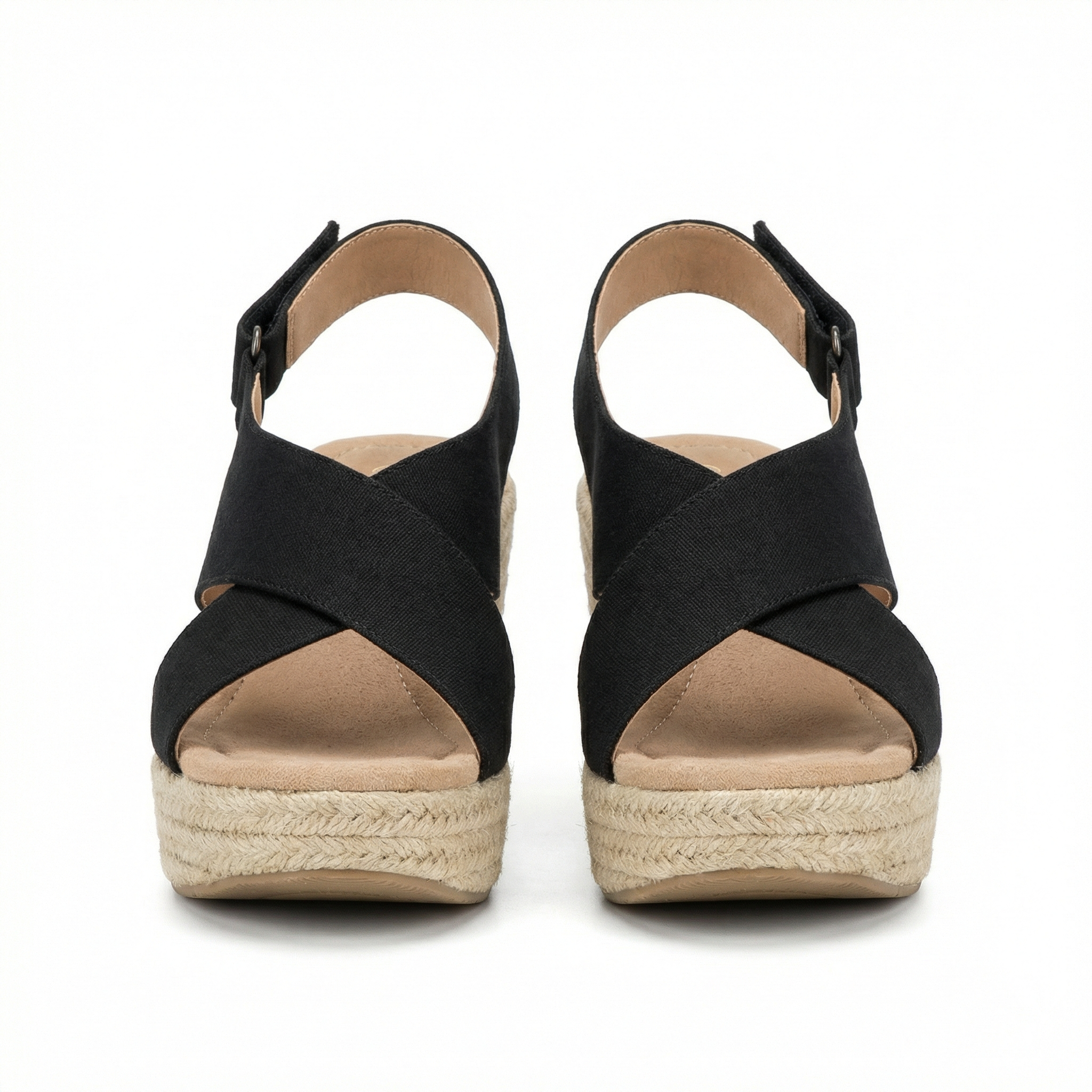 Wedge espadrilles with cushioned footbed for women