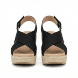 Wedge espadrilles with cushioned footbed for women