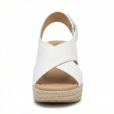 Wedge espadrilles with cushioned footbed for women