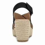 Wedge espadrilles with cushioned footbed for women