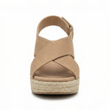 Wedge Espadrilles Cushioned Footbed Slip-On Casual Summer Shoes for Women - Mateo & Eliana