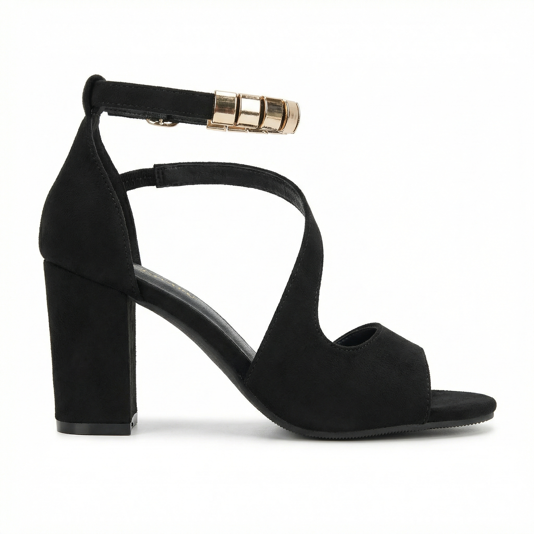 Women's Block Heel Sandals with Open Toe and Ankle Strap