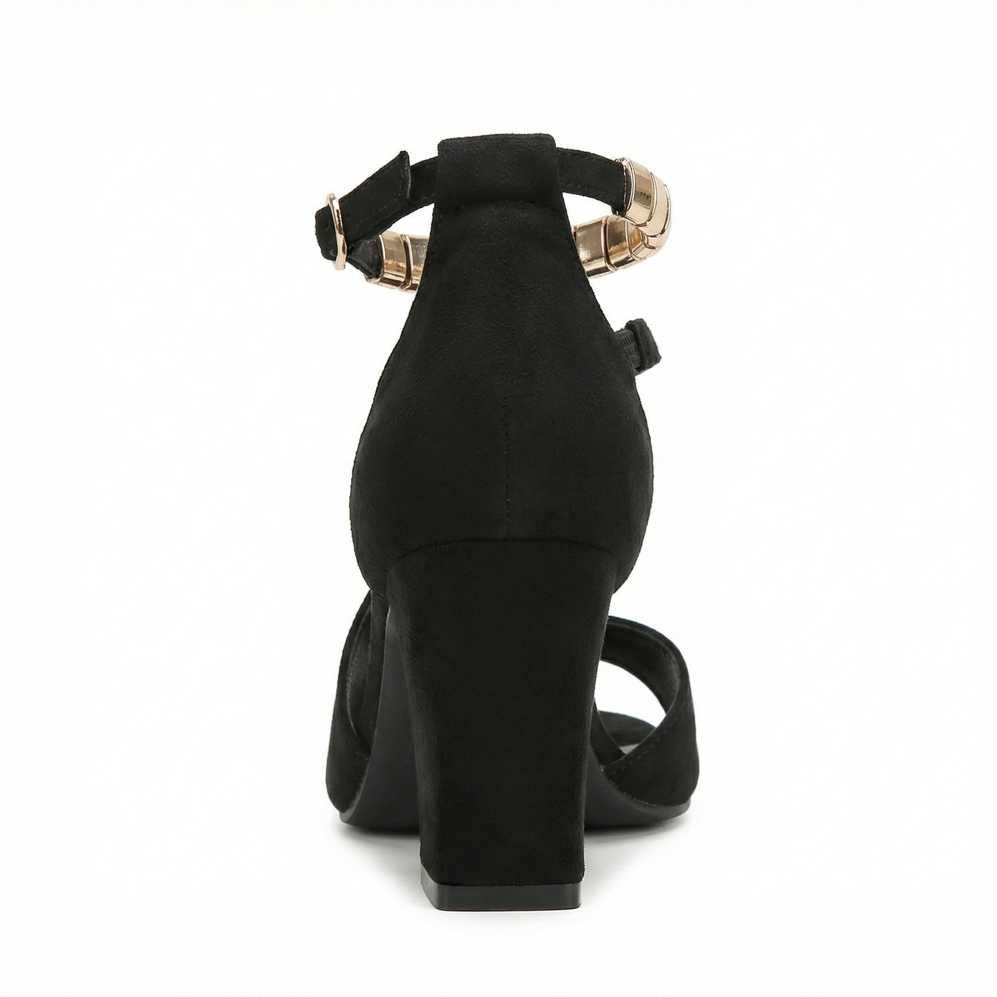 Women's Block Heel Sandals with Open Toe and Ankle Strap