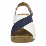 Women's Leather Sandals with Cushioned Sole, Adjustable Straps, Lightweight Casual Fit - Mateo & Eliana
