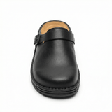 Women's Leather Slip-On Clogs Backless Thick Sole Casual Comfort - Mateo & Eliana