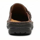 Women's Leather Slip-On Clogs Backless Thick Sole Casual Comfort - Mateo & Eliana