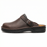 Women's Leather Slip-On Clogs Backless Thick Sole Casual Comfort - Mateo & Eliana