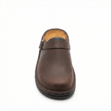 Women's Leather Slip-On Clogs Backless Thick Sole Casual Comfort - Mateo & Eliana