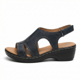 Women's open toe low heel sandals with arch support