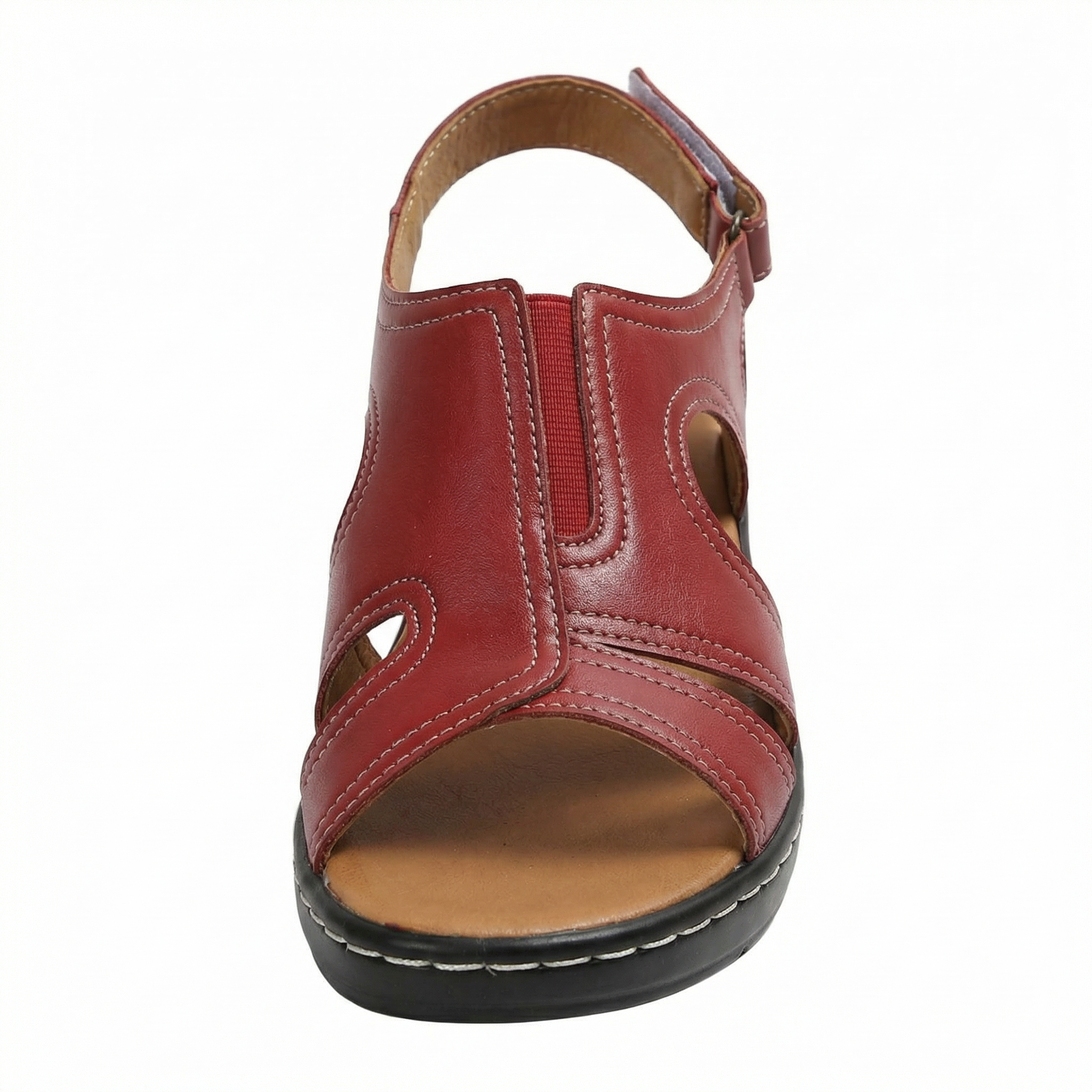 Women's open toe low heel sandals with arch support