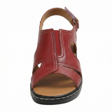 Women's open toe low heel sandals with arch support