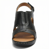Women's open toe low heel sandals with arch support