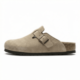 Women's Vegan Leather Sandals Classic Slip-On Comfortable Fit Flat Sole Everyday Wear - Mateo & Eliana