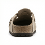 Women's Vegan Leather Sandals Classic Slip-On Comfortable Fit Flat Sole Everyday Wear - Mateo & Eliana