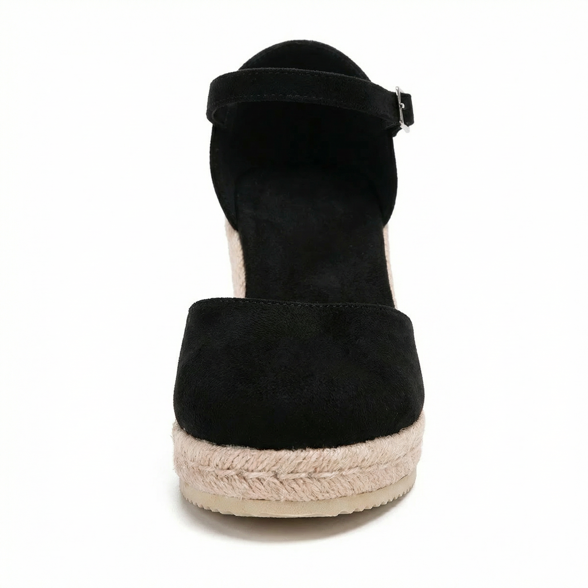 Women's wedge espadrille sandals with open toe and slip-on breathable fabric design
