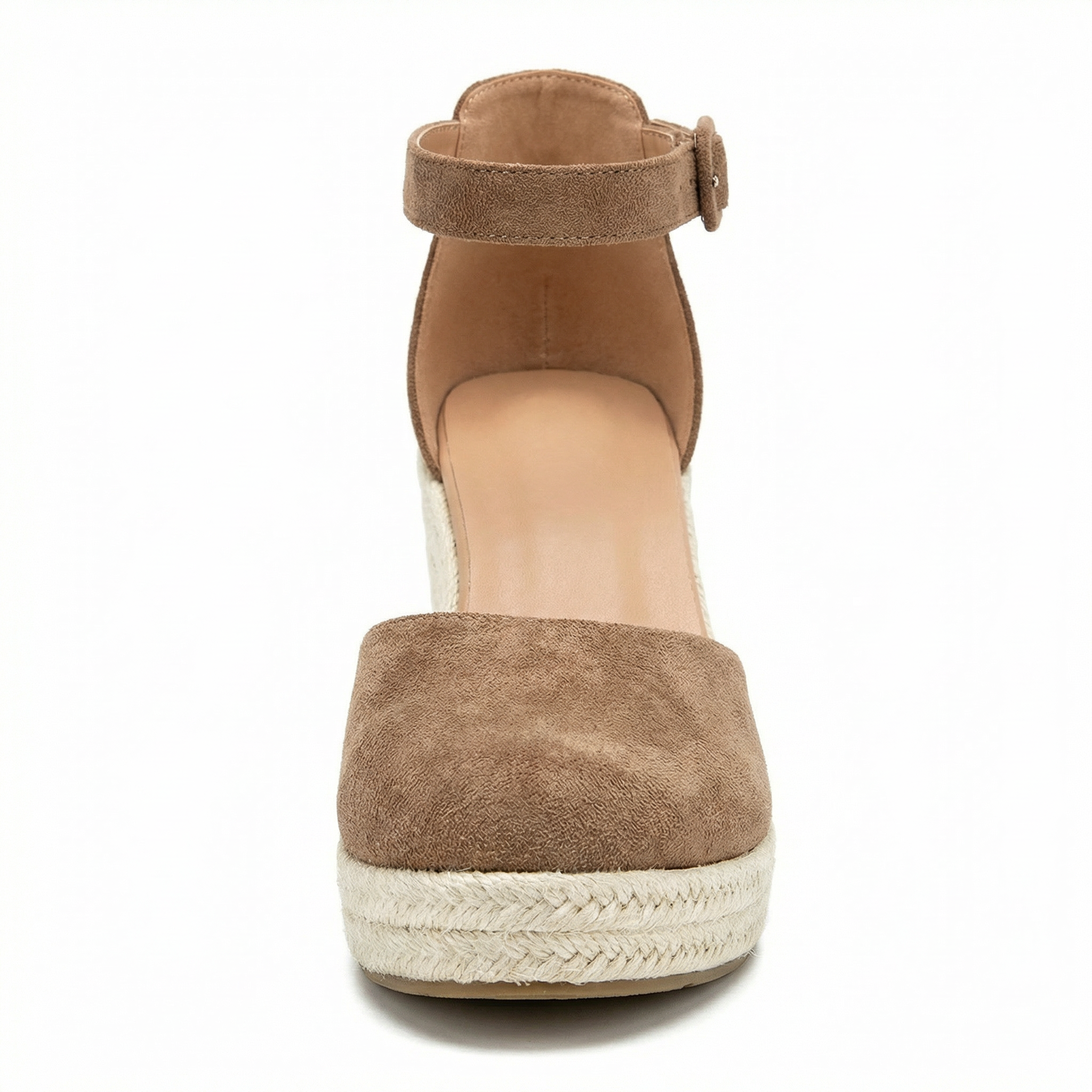 Women's wedge espadrille sandals with open toe and slip-on breathable fabric design
