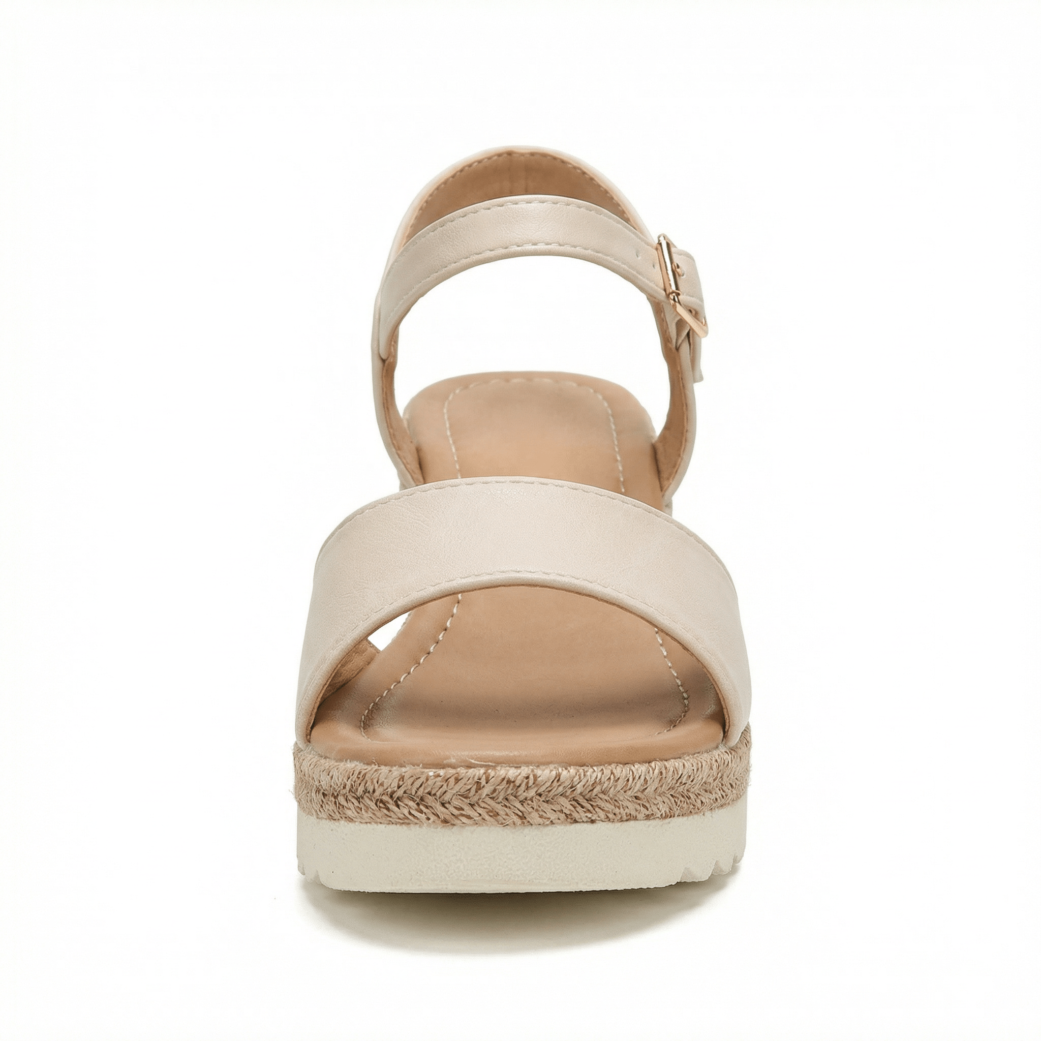 Women's Wedge Sandals Adjustable Strap Breathable Leather Platform Comfort Sole - Mateo & Eliana
