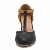 Leather Heel Shoes Slip On Balance Support Office Formal Women Party Shoes